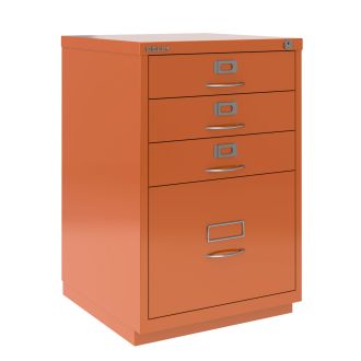 4 Drawer F Series - Classic Front - Bisley Orange