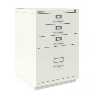 4 Drawer F Series Filing Cabinet - Classic Front - Chalk White