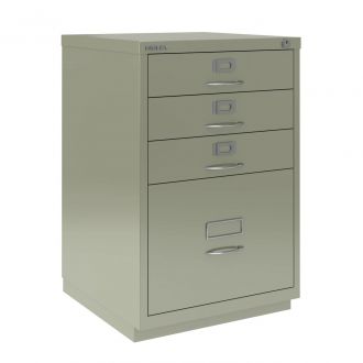 4 Drawer F Series Filing Cabinet - Classic Front - Goose Grey