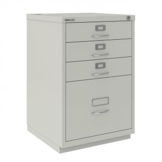 4 Drawer F Series Filing Cabinet - Classic Front - Light Grey