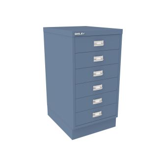 6 Drawer Multi-Drawer Cabinet - Bisley A3-Bisley Steel - Bisley Blue