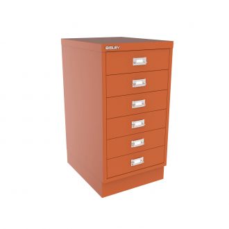 6 Drawer Multi-Drawer Cabinet - Bisley A3-Bisley Steel - Bisley Orange