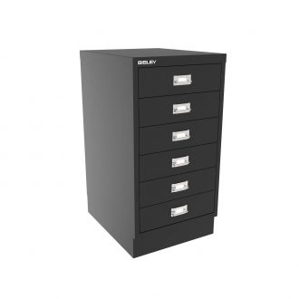 6 Drawer Multi-Drawer Cabinet - Bisley A3 - Black