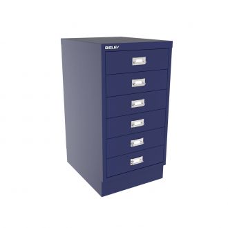 6 Drawer Multi-Drawer Cabinet - Bisley A3 - Oxford Blue