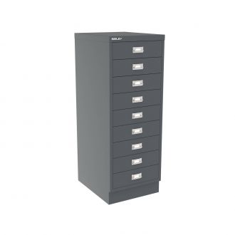 9 Drawer Multi-Drawer Cabinet - Bisley A3 - Anthracite Grey