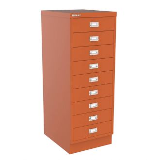 9 Drawer Multi-Drawer Cabinet - Bisley A3-Bisley Steel - Bisley Orange