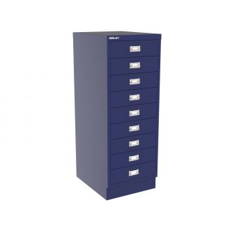 9 Drawer Multi-Drawer Cabinet - Bisley A3 - Oxford Blue