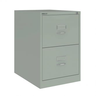 2 Drawer Bisley Filing Cabinet - Silver - BSCH