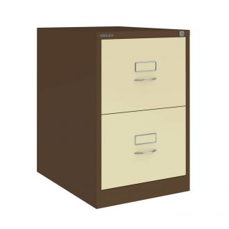 2 Drawer Bisley Filing Cabinet - Coffee & Cream - BSCH