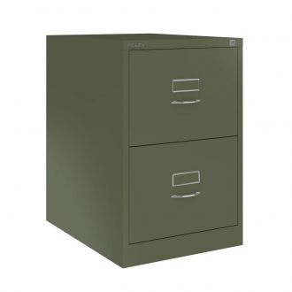 2 Drawer Bisley Filing Cabinet - Olive Green - BSCH