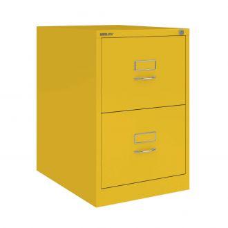 2 Drawer Bisley Filing Cabinet - Bisley Yellow - BSCH