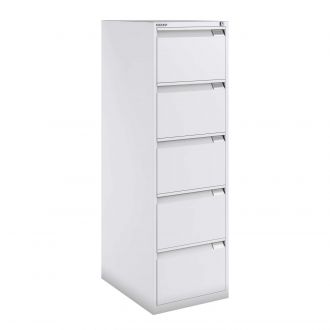 Bisley Filing Cabinet - 5 Drawer - Light Grey - BSFF