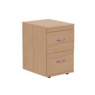 Unite Plus 2 Drawer Wooden Filing Cabinet - Beech
