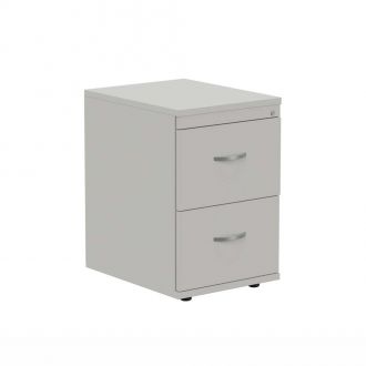 Unite Plus 2 Drawer Wooden Filing Cabinet - Grey