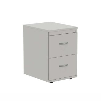 Unite Plus 2 Drawer Wooden Filing Cabinet - Grey