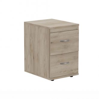 Unite Plus 2 Drawer Wooden Filing Cabinet - Grey Craft Oak