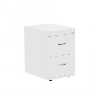 Unite Plus 2 Drawer Wooden Filing Cabinet - White