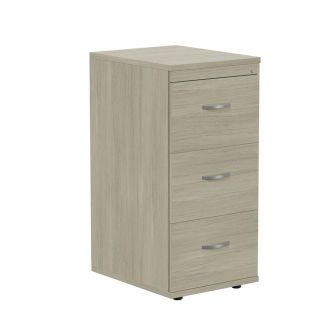 Unite Plus 3 Drawer Wooden Filing Cabinet - Arctic Oak