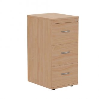 Unite Plus 3 Drawer Wooden Filing Cabinet - Beech