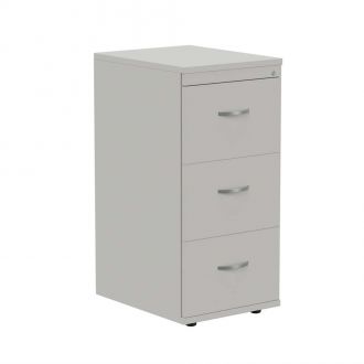 Unite Plus 3 Drawer Wooden Filing Cabinet - Grey
