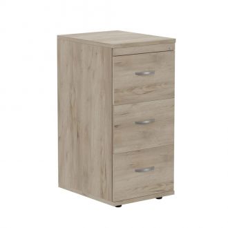 Unite Plus 3 Drawer Wooden Filing Cabinet - Grey Craft Oak