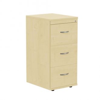 Unite Plus 3 Drawer Wooden Filing Cabinet - Maple