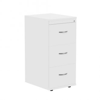 Unite Plus 3 Drawer Wooden Filing Cabinet - White