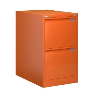 Bisley Filing Cabinet - 2 Drawer - Bisley Orange - BSFF
