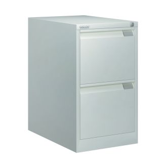 Bisley Filing Cabinet - 2 Drawer - Silver - BSFF