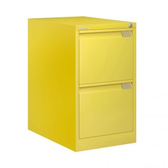 Bisley Filing Cabinet - 2 Drawer - Bisley Yellow - BSFF
