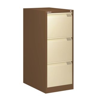 Bisley Filing Cabinet - 3 Drawer - Coffee & Cream - BSFF