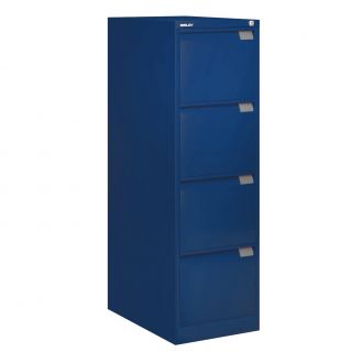 Bisley Filing Cabinet - 4 Drawer - Oxford Blue - BSFF