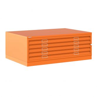 A0 Bisley Plan File - 5 Drawer - Bisley Orange