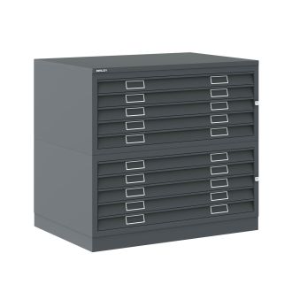 A0 Bisley Plan File - 10 Drawer - Azure