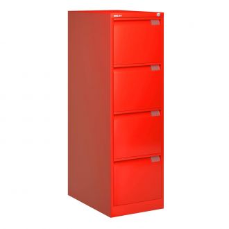 Bisley Filing Cabinet - 4 Drawer - Cardinal Red - BSFF