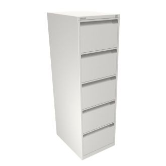 Bisley Filing Cabinet - 5 Drawer - Chalk White - BSFF