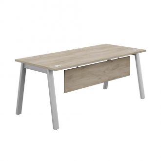 Executive Desk with Modesty Panel - Grey Craft Oak