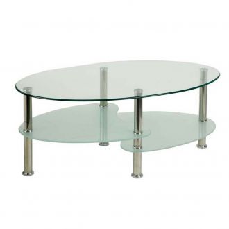 Glass Oval Coffee Table