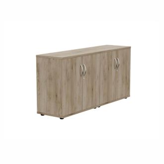 Unite Plus 4 Door Credenza Unit - Grey Craft Oak