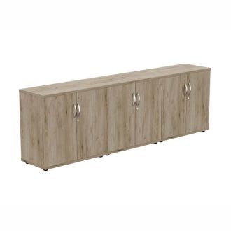 Unite Plus 6 Door Credenza Unit - Grey Craft Oak