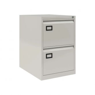 2 Drawer Filing Cabinet - Bisley AOC - Light Grey
