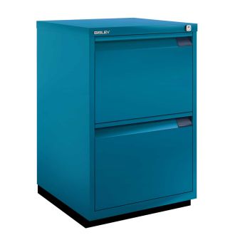 2 Drawer F Series Flush Front Filing Cabinet - Azure