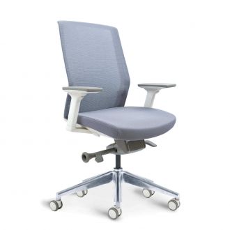 Bestuhl J1 Mesh Task Chair - White & Grey