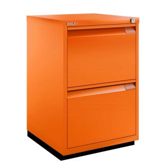 2 Drawer F Series Flush Front - Bisley Orange