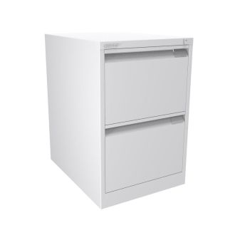 Bisley Filing Cabinet - 2 Drawer - Traffic White - BSFF