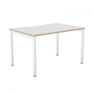 Budget Bench Desk - Plywood Edging-Wood - Grey