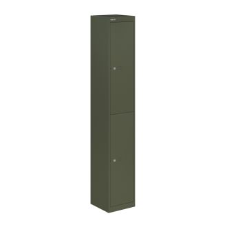 Bisley CLK 2 Door Locker - 305mm-Bisley Steel - Olive Green