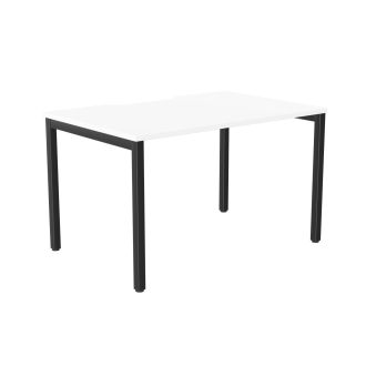 Elite White Bench Desk - Goal Post Legs-Wood - White