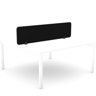Elite Acoustic PET Fabric Desk Screen-Fabric - Black