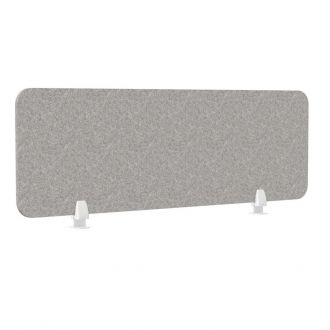 Elite Acoustic PET Fabric Desk Screen - Grey